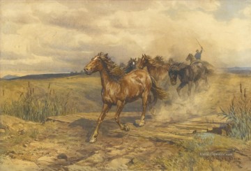 Enrico Coleman Werke - Herding Horses Enrico Coleman Genre